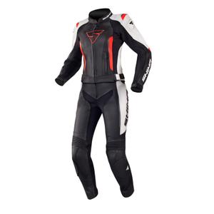 Дамски костюм за мотоциклетизъм Shima Miura Black-White-Fluo Red разпродажба