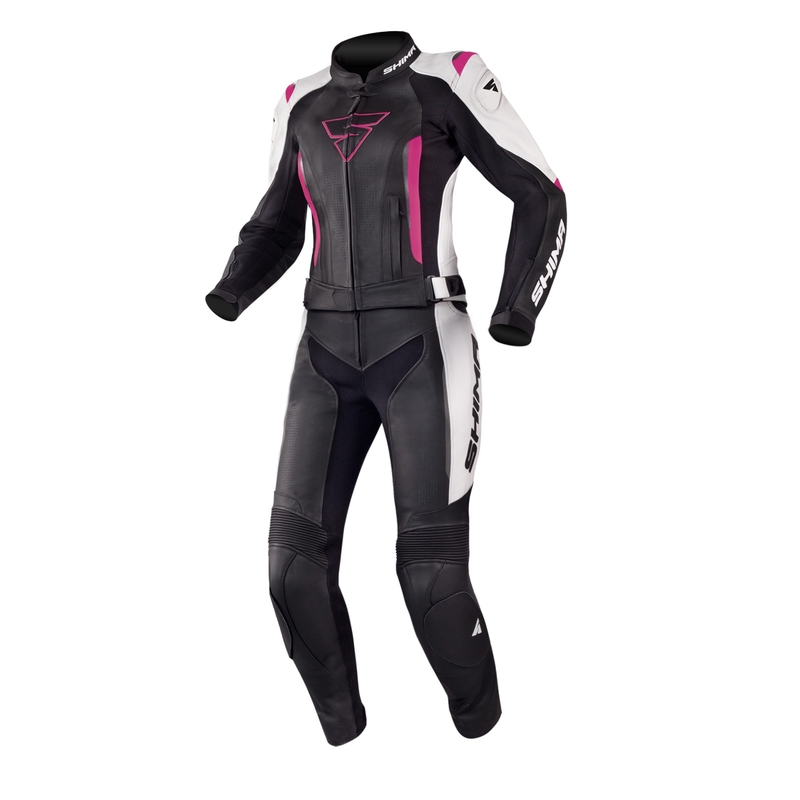 Мотоциклетен гащеризон Shima Miura Black-White-Fuchsia за жени разпродажба