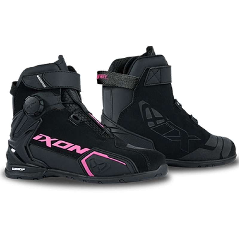Дамски ботуши за мотоциклети IXON Bull 2 WP Black and Pink