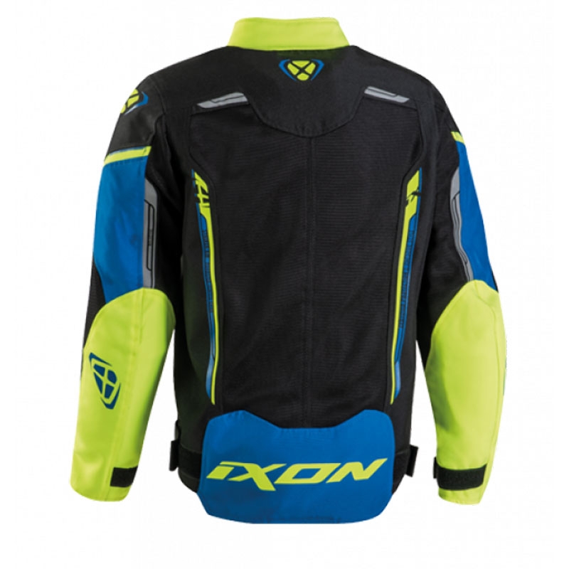 Детско яке за мотоциклет IXON Striker Air Black-Blue-Yellow