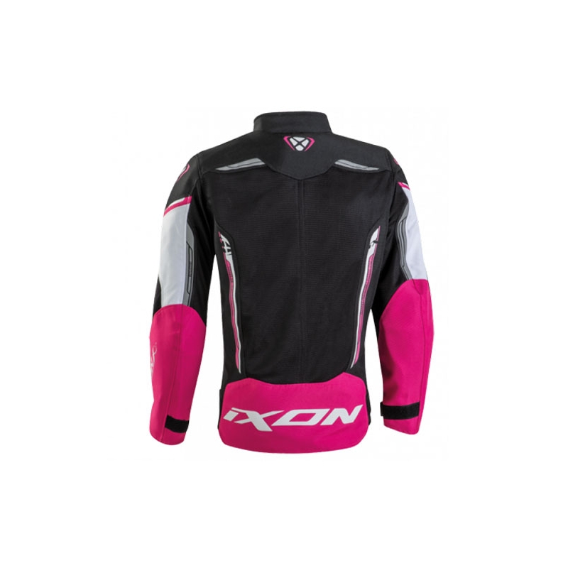 Детско яке за мотоциклет IXON Striker Air black-white-pink