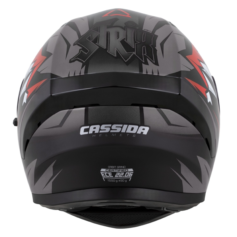 Интегрална каска Cassida Orbit Strix червено-сиво-бяло-черно