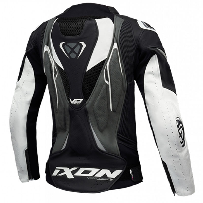 Дамско кожено мотоциклетно яке IXON Vortex 3 black-anthracite-white