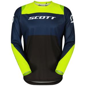 Тениска за мотокрос SCOTT EVO Race лилаво-флуорово жълто