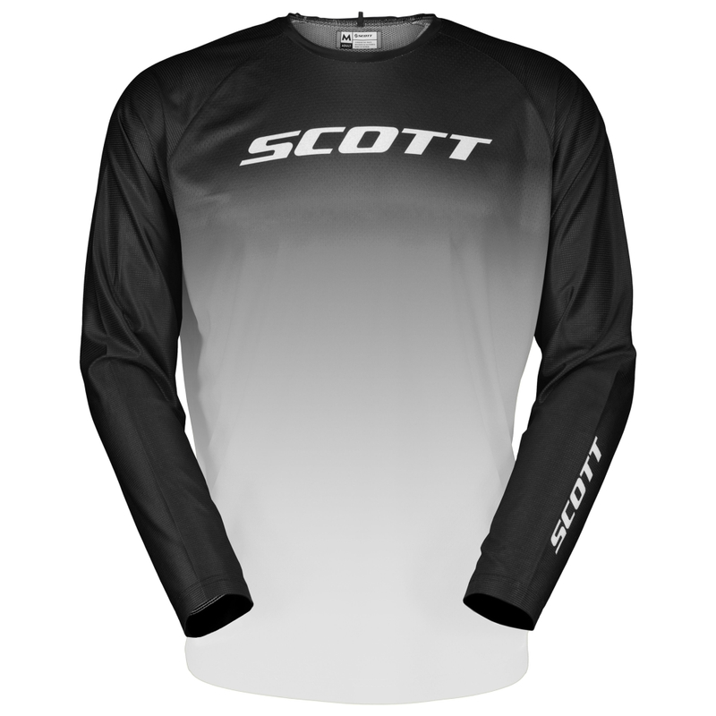 Тениска за мотокрос SCOTT EVO Swap черно-бяла разпродажба