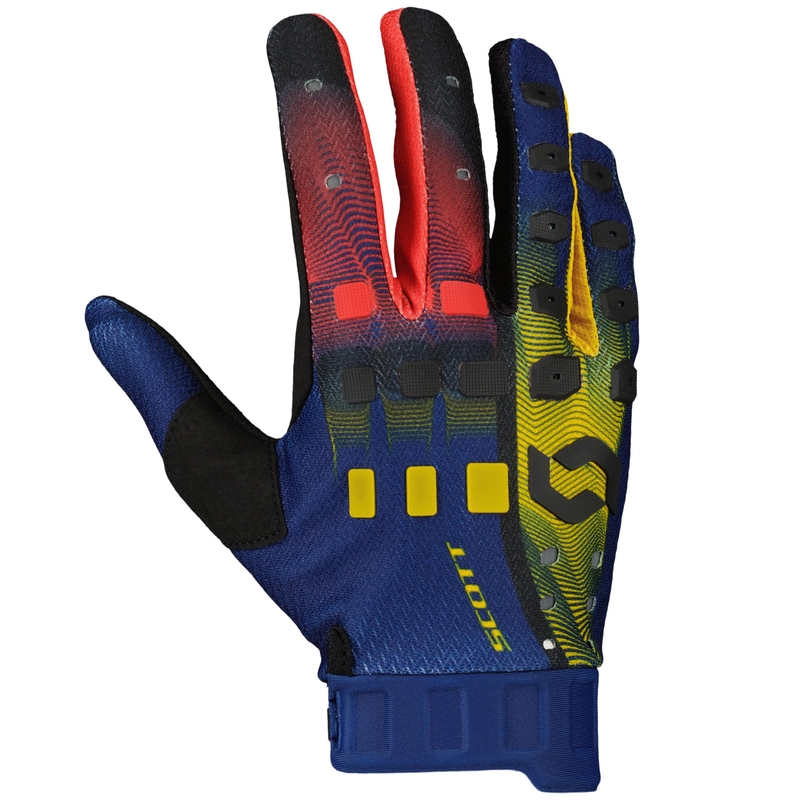 Ръкавици за мотокрос SCOTT Podium PRO червено-жълто-сини