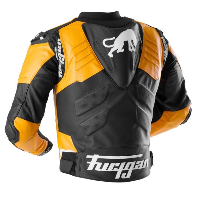 Furygan Signature 55 черно и жълто кожено мотоциклетно яке