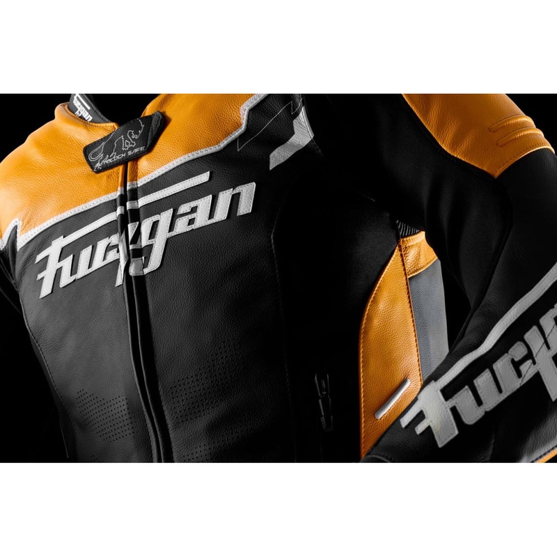Furygan Signature 55 черно и жълто кожено мотоциклетно яке