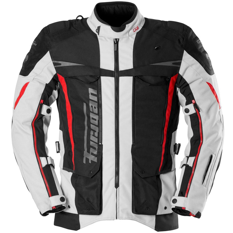Мотоциклетно яке Furygan Montroc Kevlar® Primaloft® 3IN1+, черно-бежово-червено
