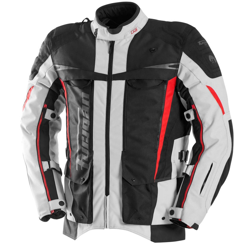 Мотоциклетно яке Furygan Montroc Kevlar® Primaloft® 3IN1+, черно-бежово-червено