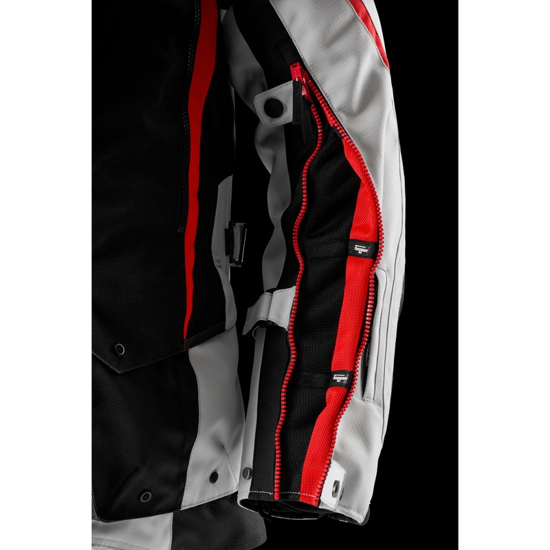 Мотоциклетно яке Furygan Montroc Kevlar® Primaloft® 3IN1+, черно-бежово-червено