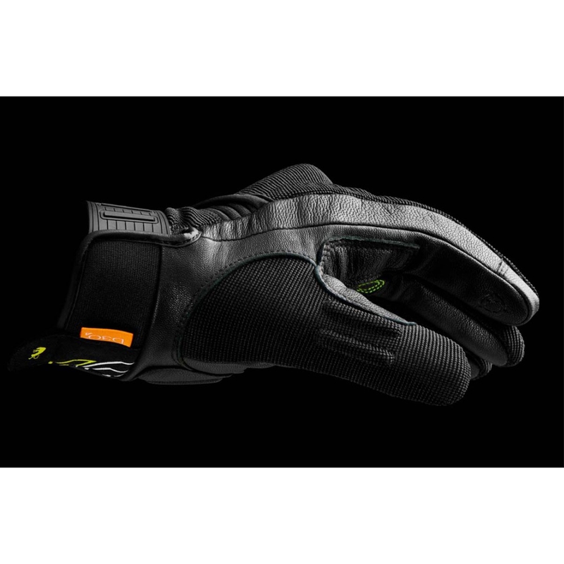 Ръкавици за мотоциклет Furygan Jet Neon D3O черно-бяло-флуорово жълто