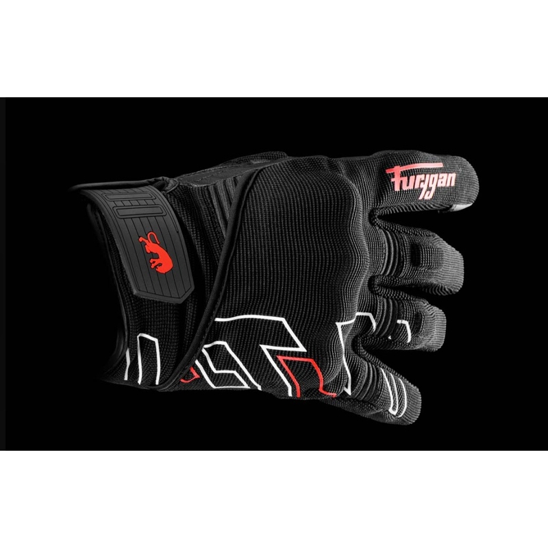 Ръкавици за мотоциклет Furygan Jet Neon D3O black-white-red