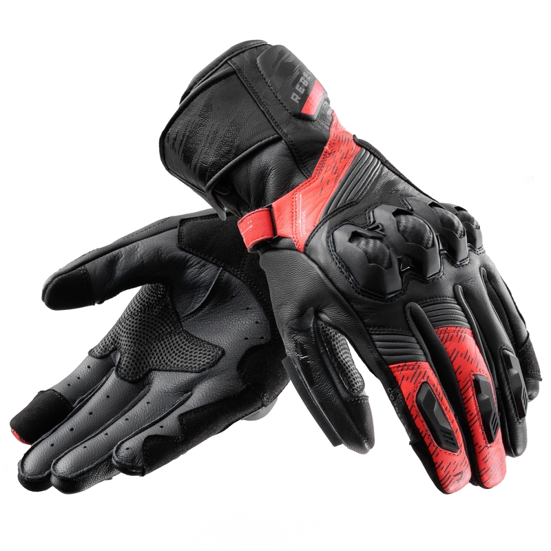 Мотоциклетни ръкавици Rebelhorn Viper black-grey-fluo red