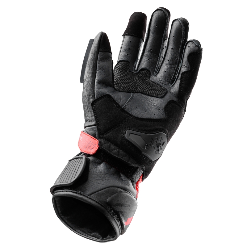 Мотоциклетни ръкавици Rebelhorn Viper black-grey-fluo red