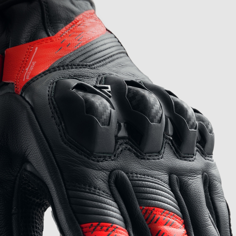 Мотоциклетни ръкавици Rebelhorn Viper black-grey-fluo red