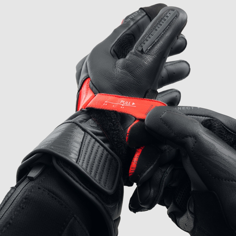Мотоциклетни ръкавици Rebelhorn Viper black-grey-fluo red