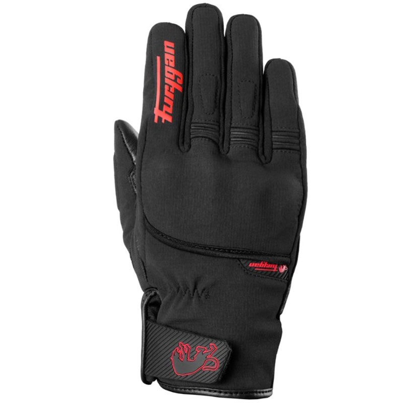 Furygan Jet All Season D3O® Evo Черно-червени ръкавици за мотоциклет