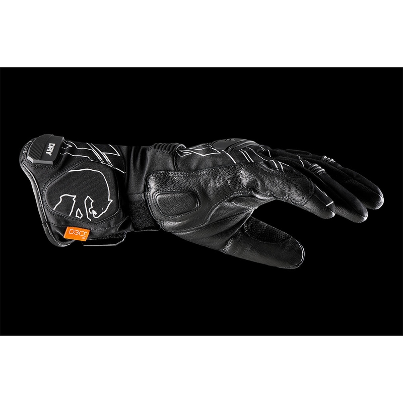 Furygan Starker D3O® PrimaLoft® 37.5® черно-бели ръкавици за мотоциклет
