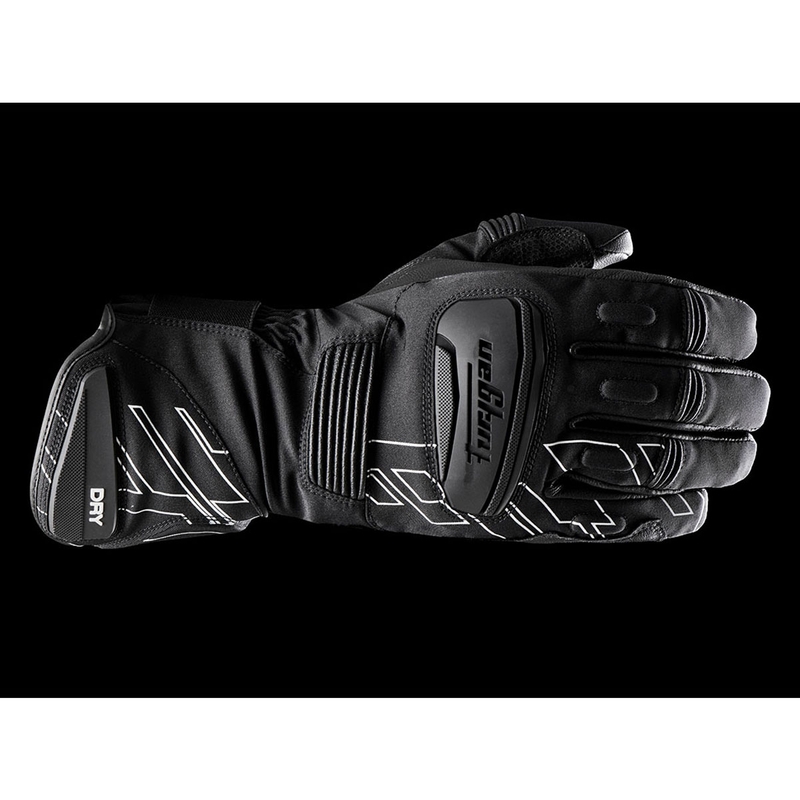 Furygan Starker D3O® PrimaLoft® 37.5® черно-бели ръкавици за мотоциклет