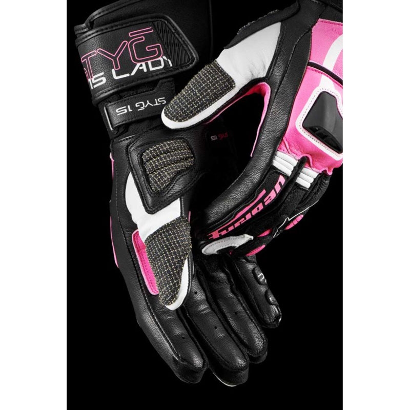 Дамски мотоциклетни ръкавици Furygan Styg 15 Lady Black and Pink