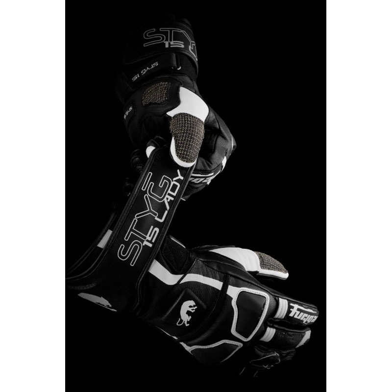 Дамски ръкавици за мотоциклетизъм Furygan Styg 15 Lady Black and White