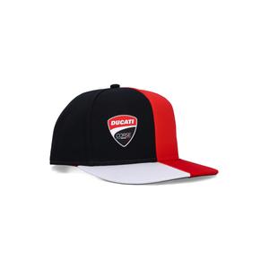Ducati Плоска шапка червено-черно-бяло
