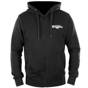 Суитшърт Furygan Corpo Zip черно и бяло