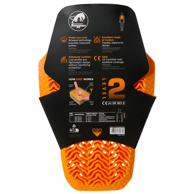 Протектор за гръб Furygan Full Back Fury D3O® EVO