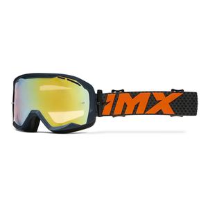 Очила за мотокрос iMX Endurance Flip синьо-оранжеви с иридиев плексиглас