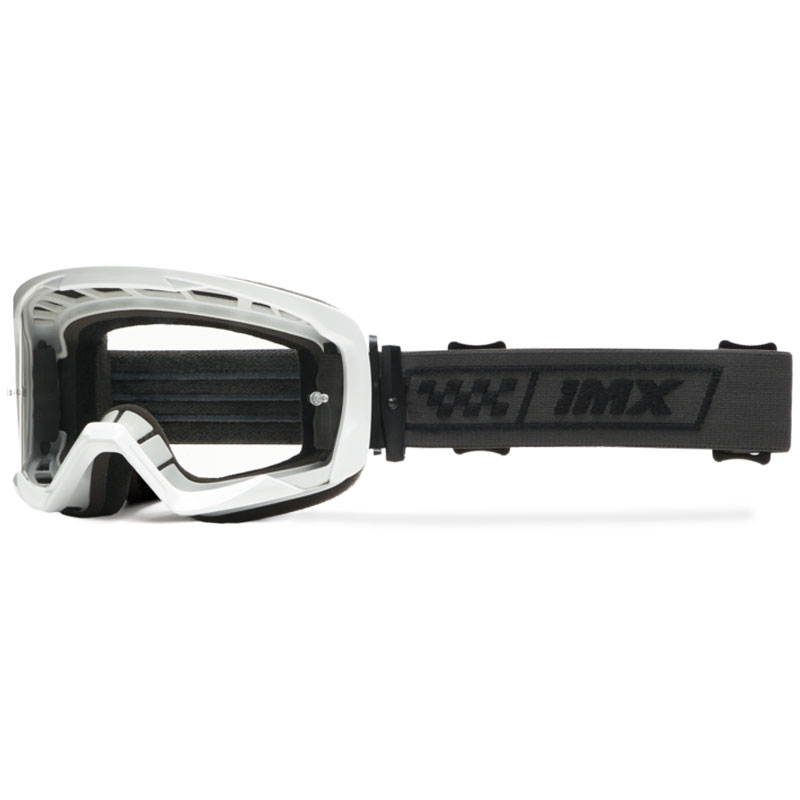 Очила за мотокрос iMX Endurance Race бели и черни с опушен плексиглас
