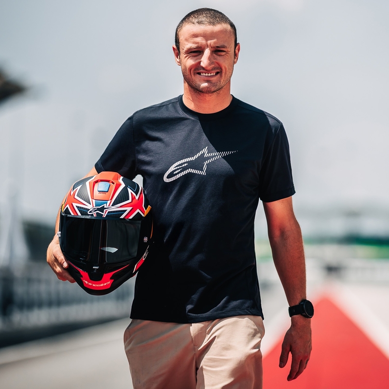Alpinestars Supertech R10 лимитирана серия Jack Miller матов карбон червено-синьо-жълто-бяла интегрална мотоциклетна каска