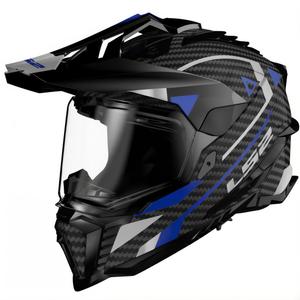 Ендуро мотоциклетна каска LS2 MX701 C Explorer Adventure синя