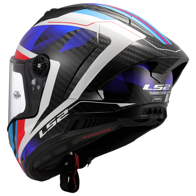 Интегрална мотоциклетна каска LS2 FF805 Thunder C GP Aero Raute синьо-червена
