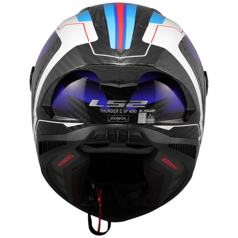 Интегрална мотоциклетна каска LS2 FF805 Thunder C GP Aero Raute синьо-червена