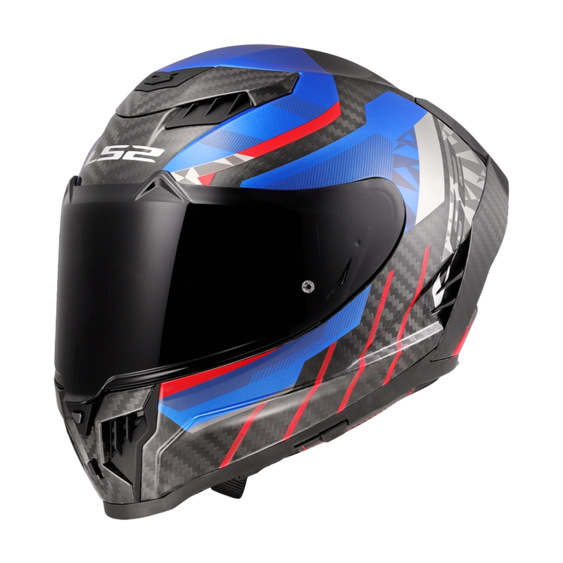 LS2 FF807 Dragon Trax синьо-червена интегрална мотоциклетна каска