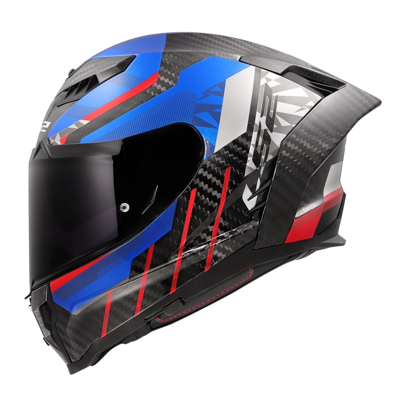 LS2 FF807 Dragon Trax синьо-червена интегрална мотоциклетна каска