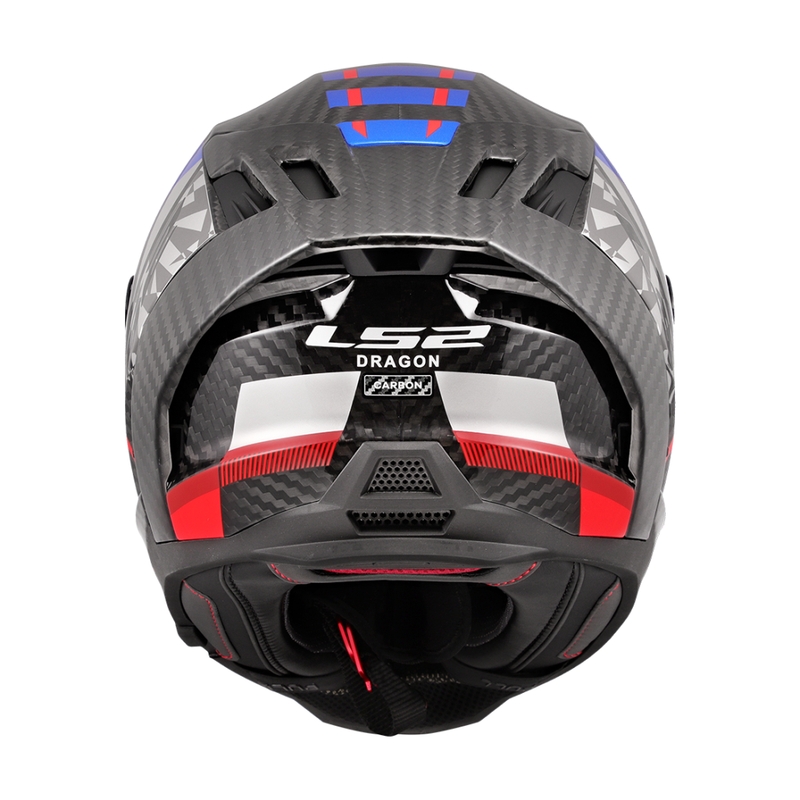 LS2 FF807 Dragon Trax синьо-червена интегрална мотоциклетна каска