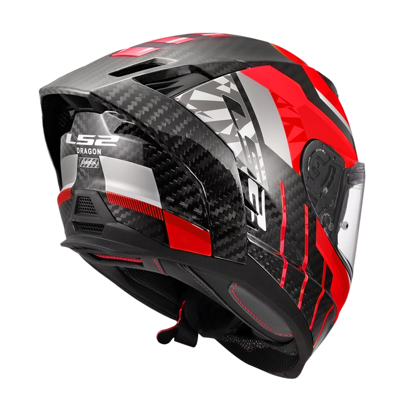 Интегрална мотоциклетна каска LS2 FF807 Dragon Trax червена
