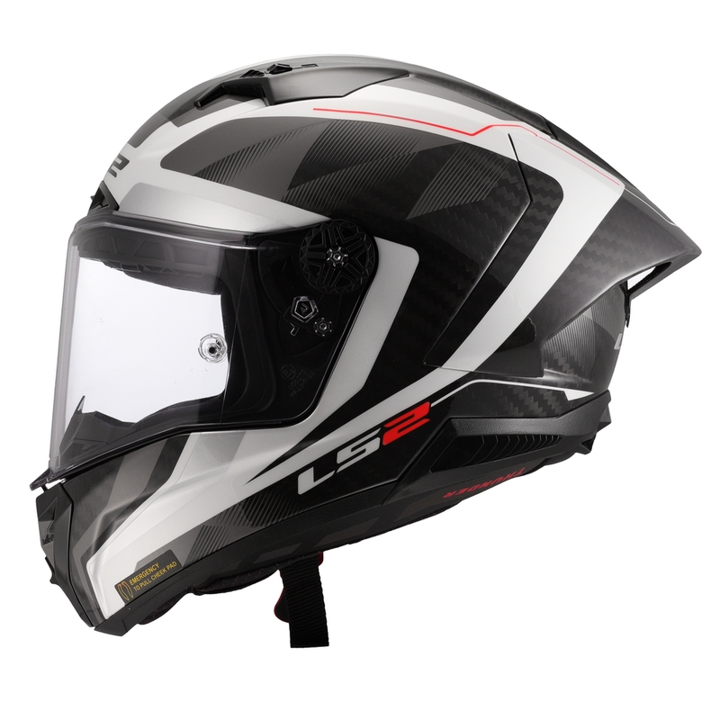 Интегрална мотоциклетна каска LS2 FF805 Thunder C GP Aero Raute бяло-сива