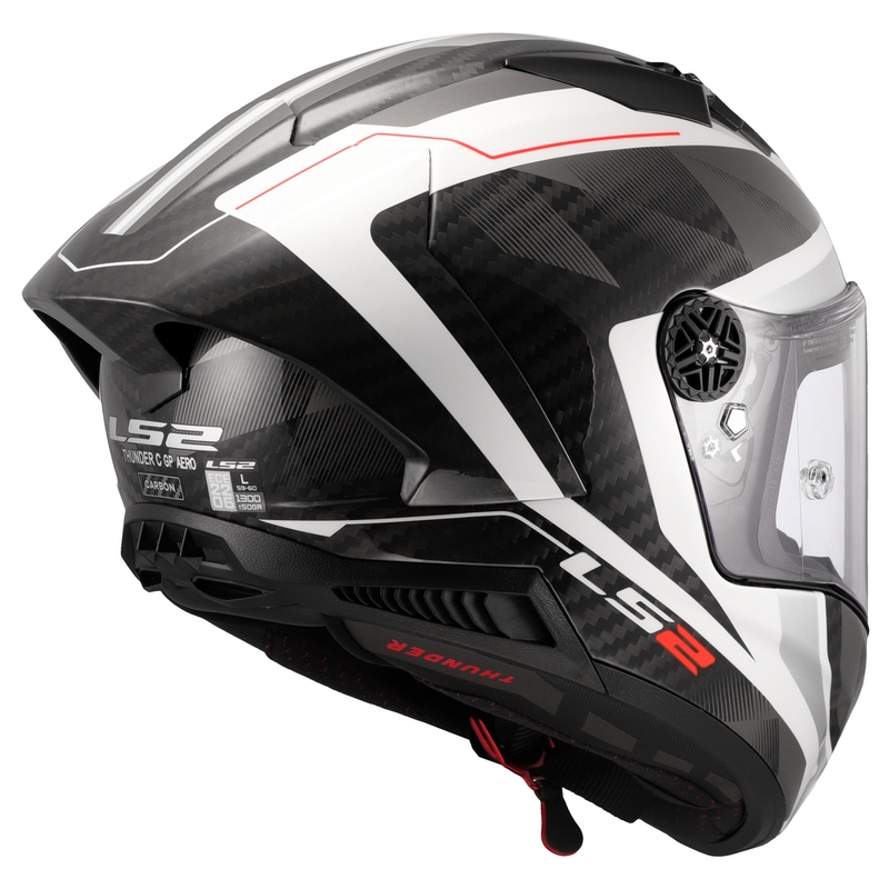 Интегрална мотоциклетна каска LS2 FF805 Thunder C GP Aero Raute бяло-сива