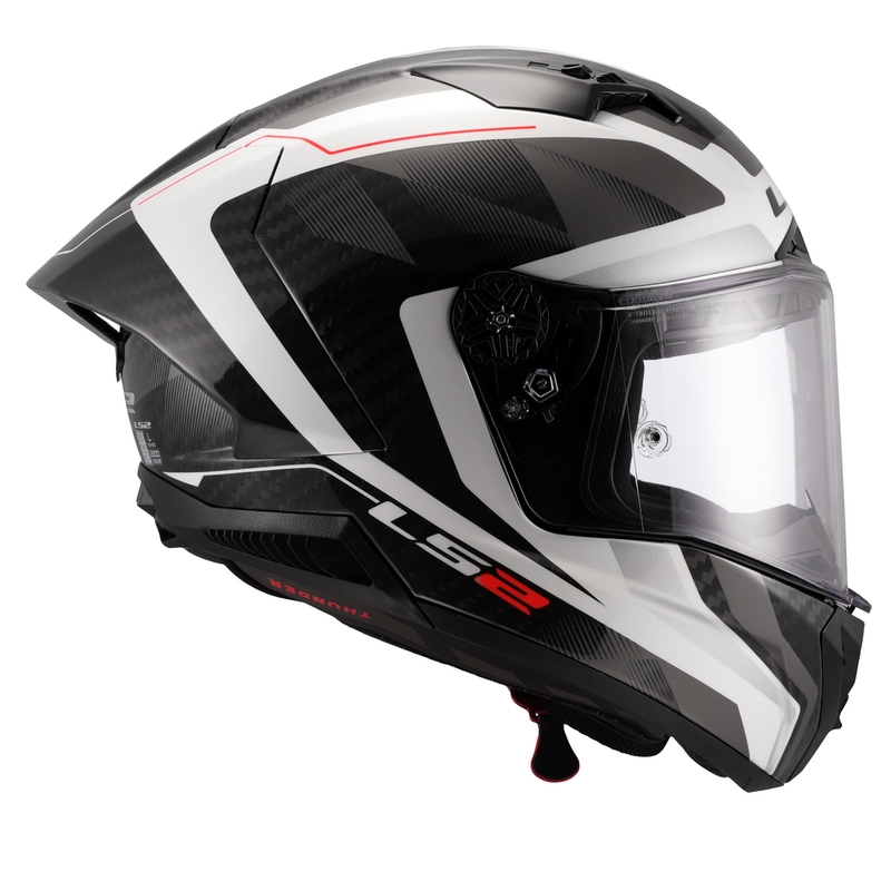 Интегрална мотоциклетна каска LS2 FF805 Thunder C GP Aero Raute бяло-сива