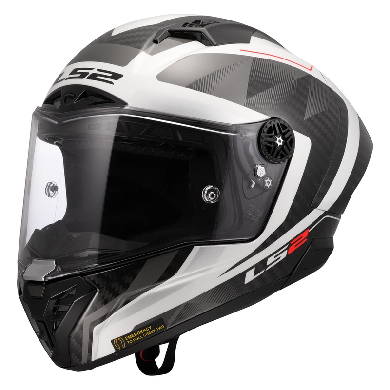 Интегрална мотоциклетна каска LS2 FF805 Thunder C GP Aero Raute бяло-сива