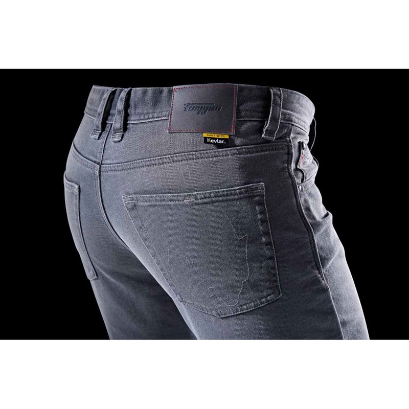Сиви прави мотоциклетни дънки Furygan D12 X Kevlar®