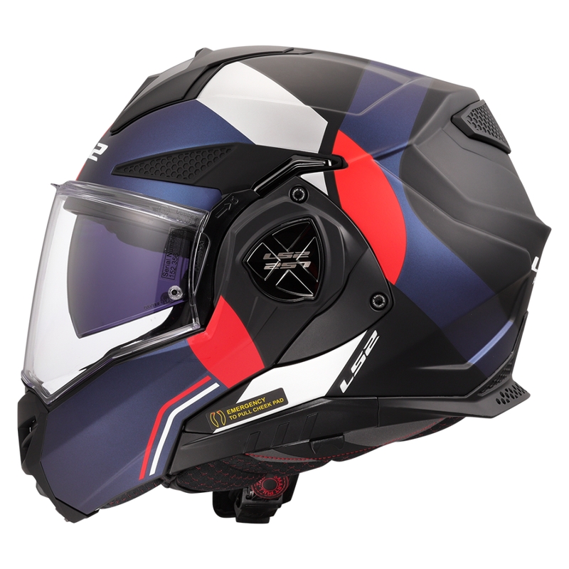 LS2 FF901 Advant X Ultra синьо-червена обръщаща се мотоциклетна каска
