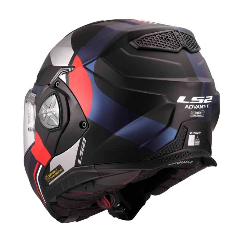 LS2 FF901 Advant X Ultra синьо-червена обръщаща се мотоциклетна каска