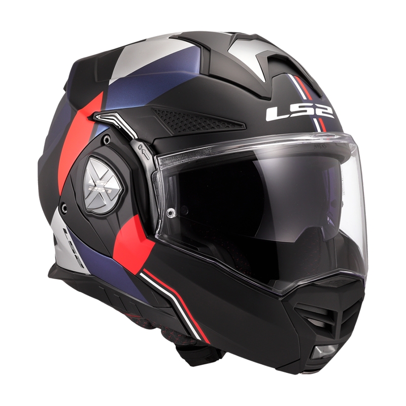LS2 FF901 Advant X Ultra синьо-червена обръщаща се мотоциклетна каска
