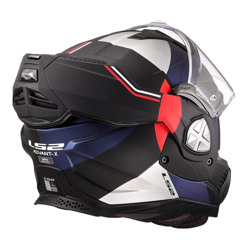 LS2 FF901 Advant X Ultra синьо-червена обръщаща се мотоциклетна каска