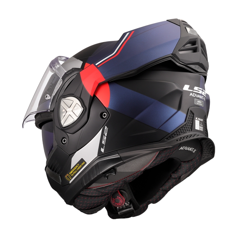 LS2 FF901 Advant X Ultra синьо-червена обръщаща се мотоциклетна каска