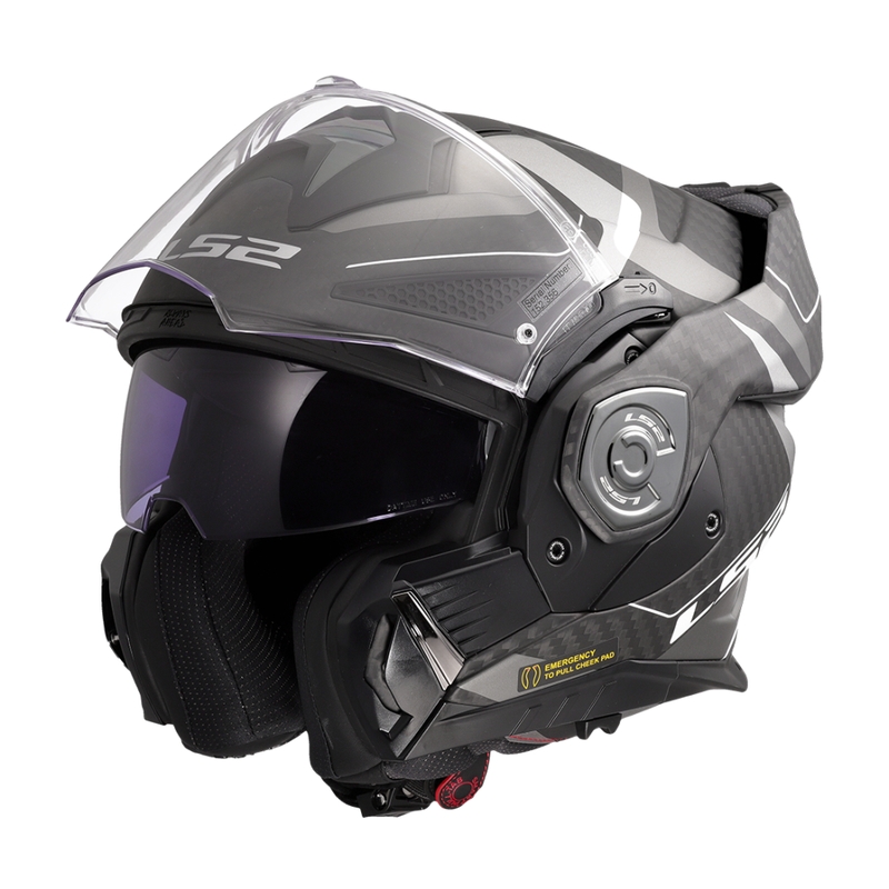 LS2 FF901 Advant X C Horizon сребристо-сива обръщаща се мотоциклетна каска